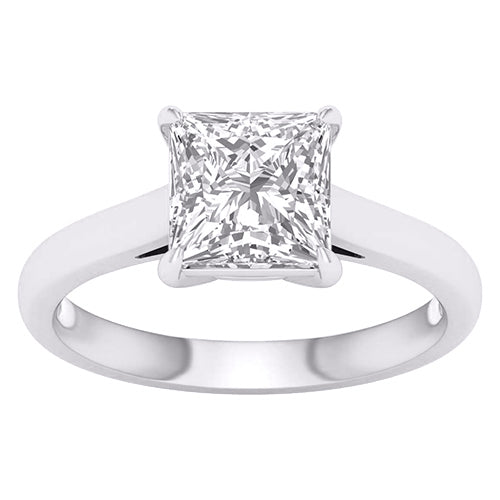 14 Karat White Gold 2.00 Carat Diamonds Lab Grown Diamond Square Ladies Ring-0227977-WG