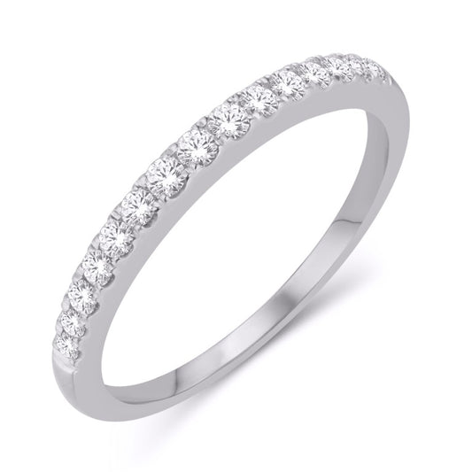 14 Karat White Gold 0.90 Carat Diamonds Classic Ladies Band-0725871-WG