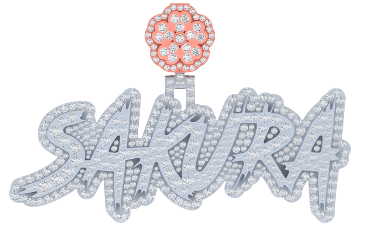 Custom Pendant Name Style Double Layer (Deposit)