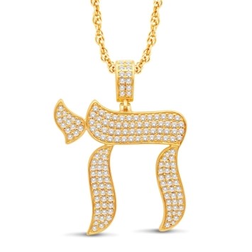 14 Karat Yellow Gold 1.00 Carat Diamonds Fashion HipHop Pendant-1025423-YG