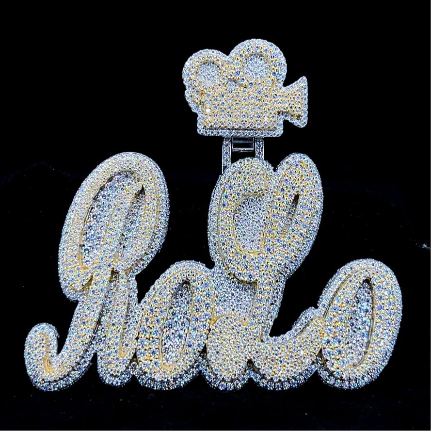 Custom Pendant with Custom Bail Diamond Double Layer (Deposit)