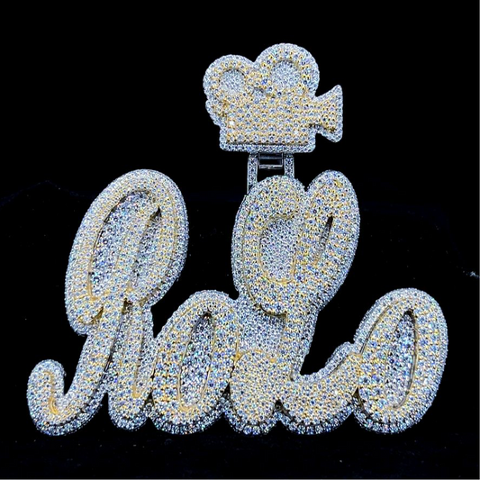 Custom Pendant with Custom Bail Diamond Double Layer (Deposit)