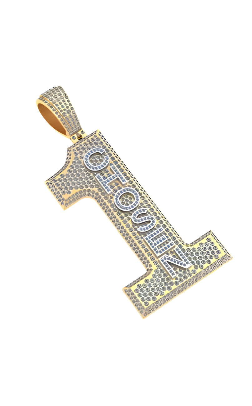 Custom Diamond Pendant - Number Style (Deposit)