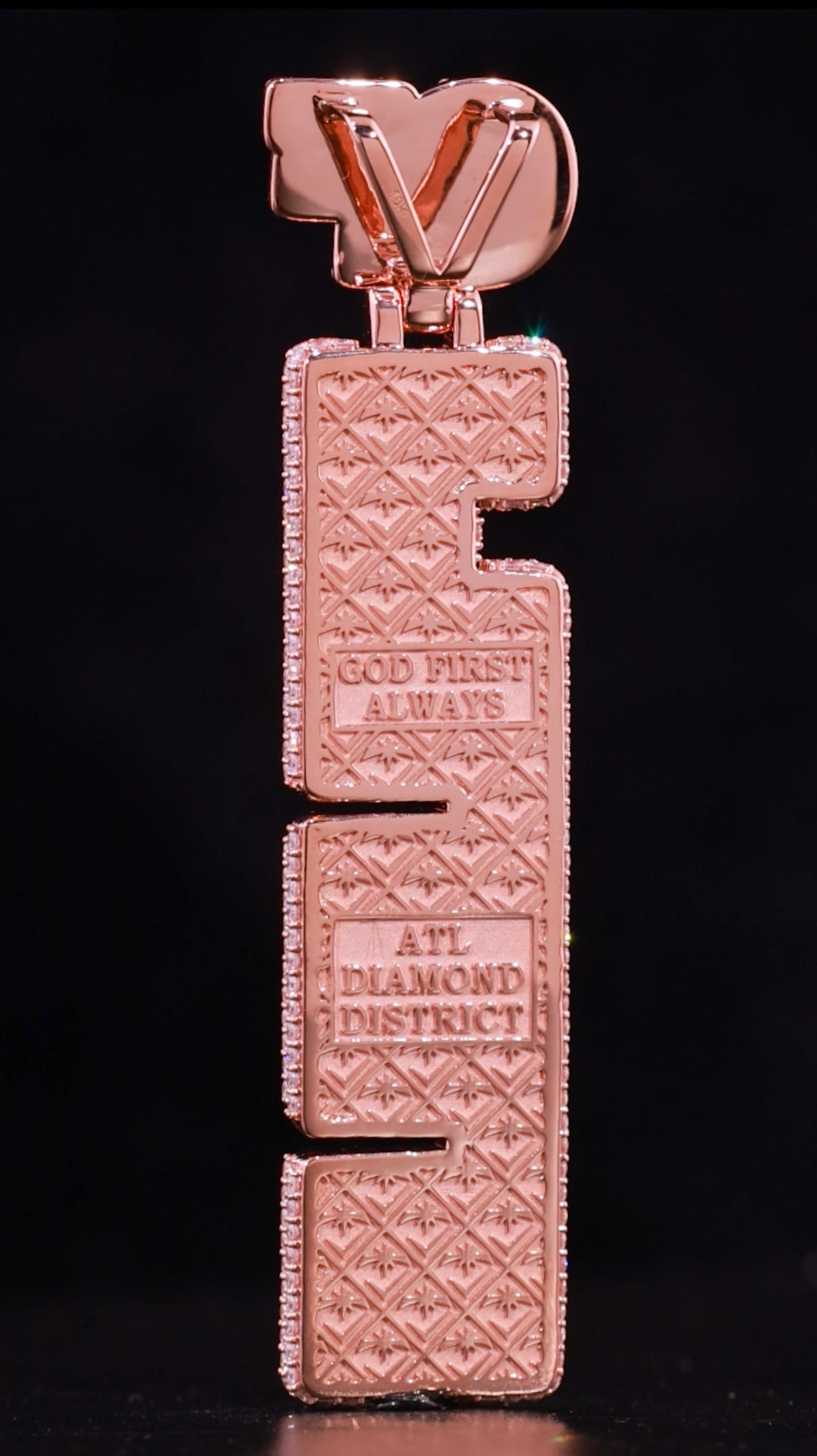 Custom Vertical Pendant 3 inches - God First 365