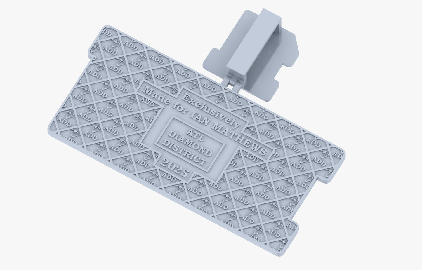 Custom Pendant Double Layer 3 Letter with Backplate (Deposit)