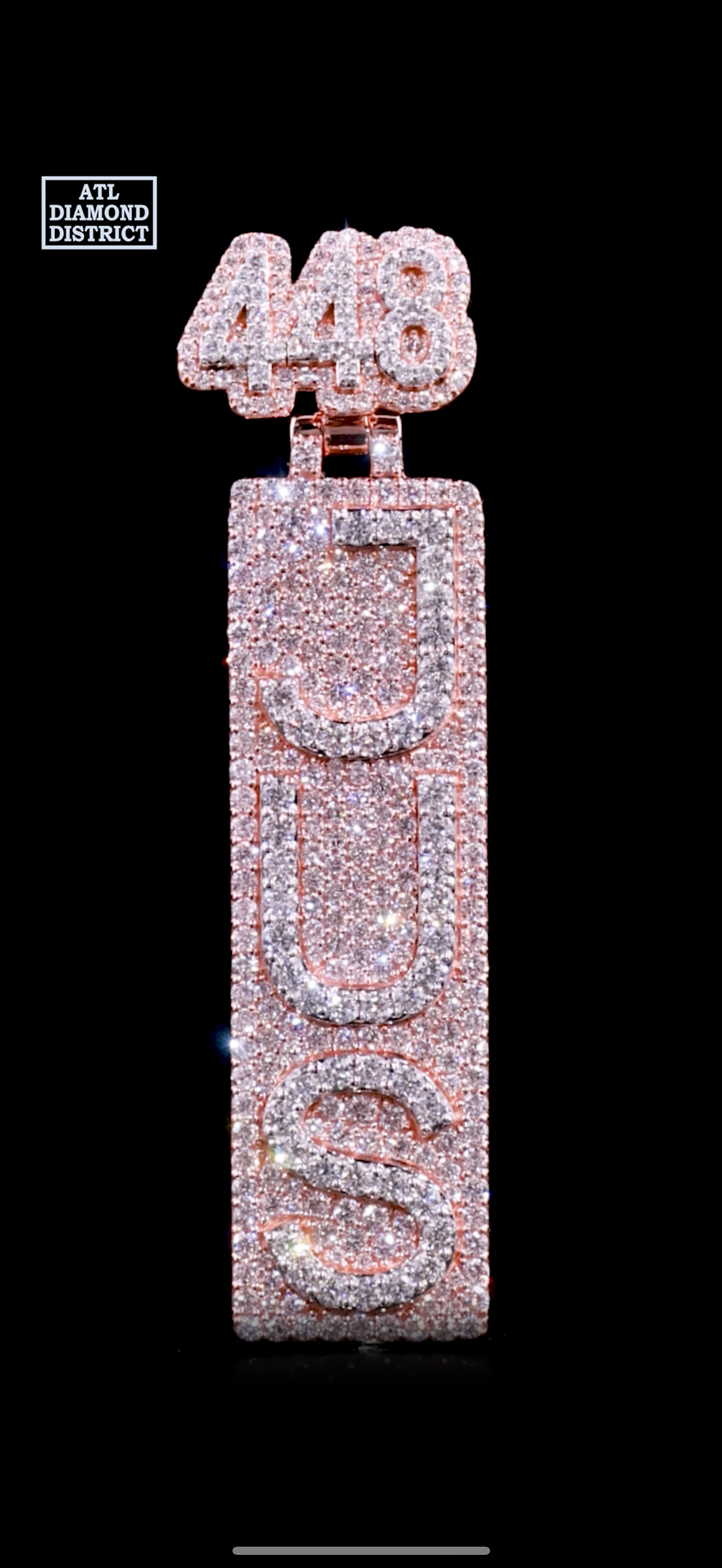 Custom Rose Gold Vertical Pendant - (Deposit)