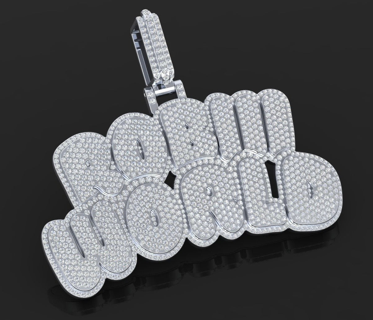Custom Diamond Pendant - Double Stacked Bubble Style (Deposit)