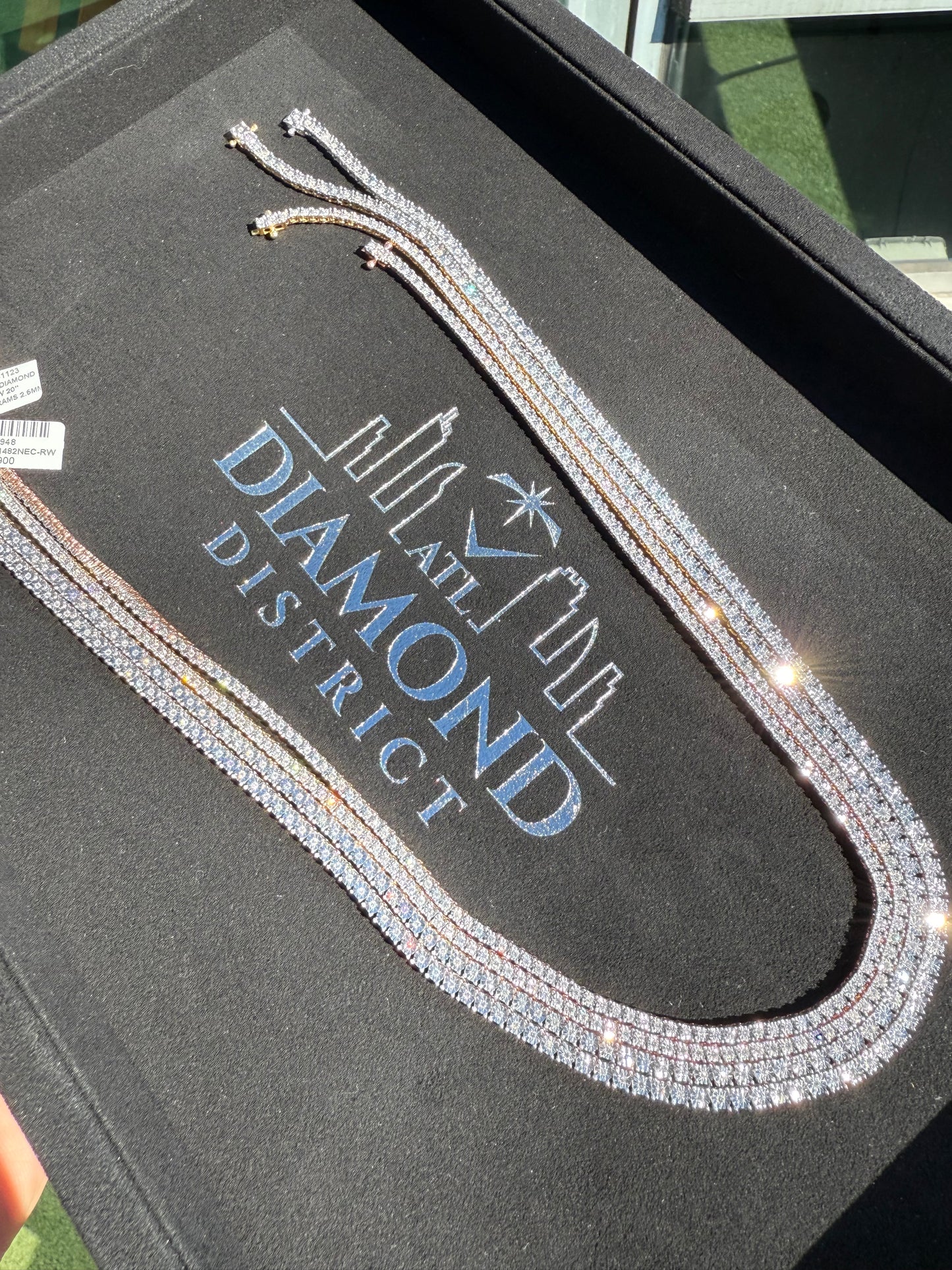 Tennis Chain Illusion Set 10kt Gold 1.50 CTs Diamond 18”