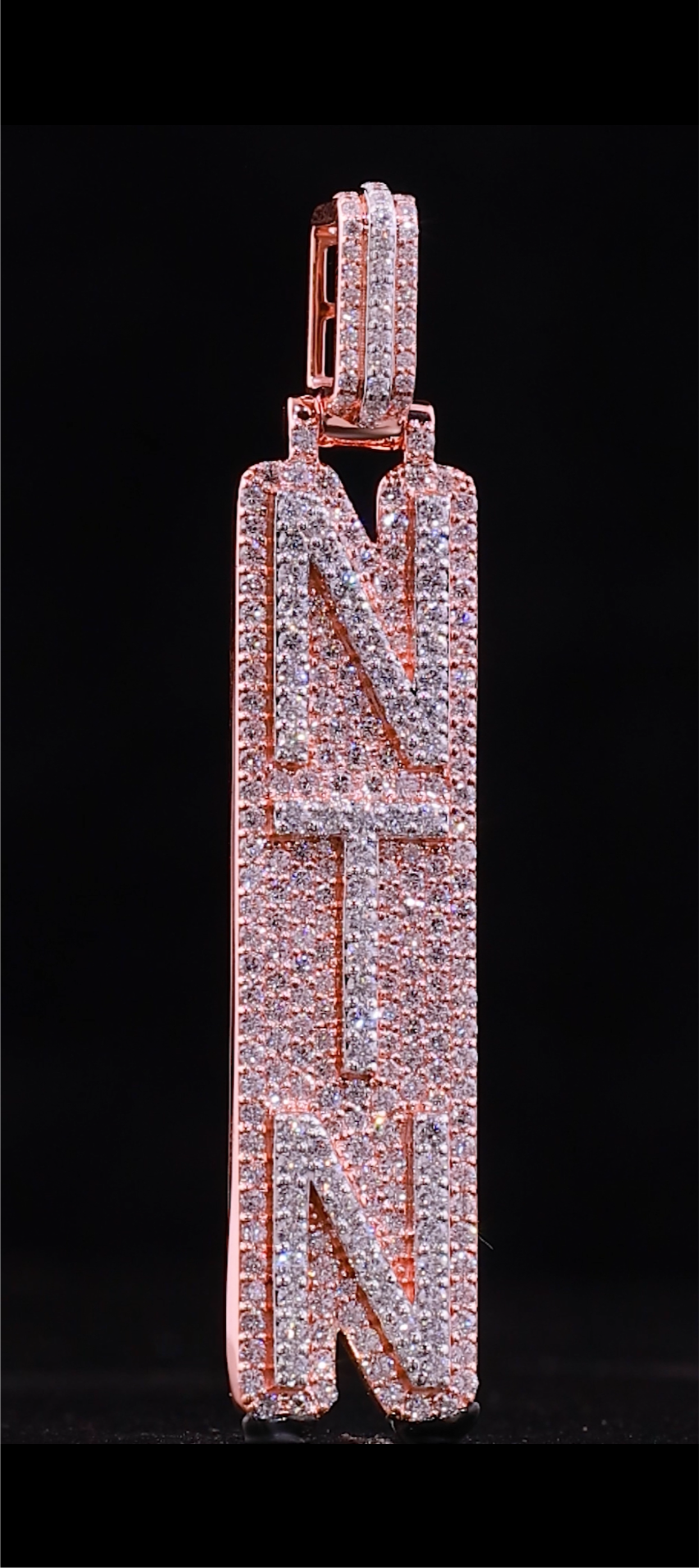 Custom Vertical Pendant 3 letters - (Balance)