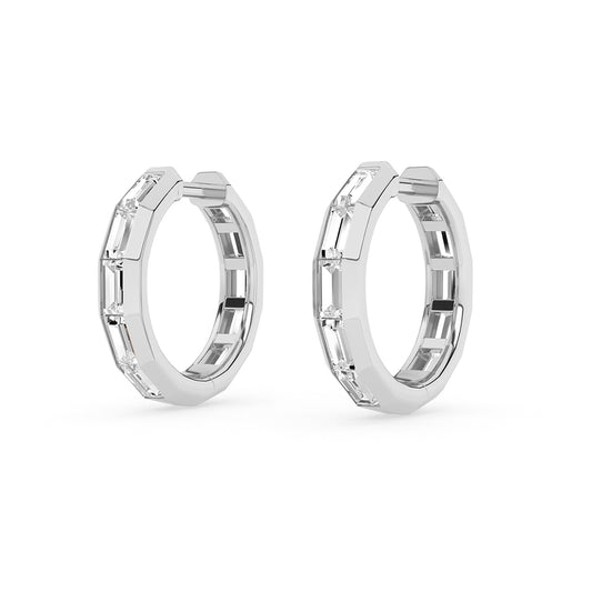 1.56 CTTW Lab Grown Diamond Hoop Earring Available in 14k White Gold,14k Yellow Gold,14k Rose Gold