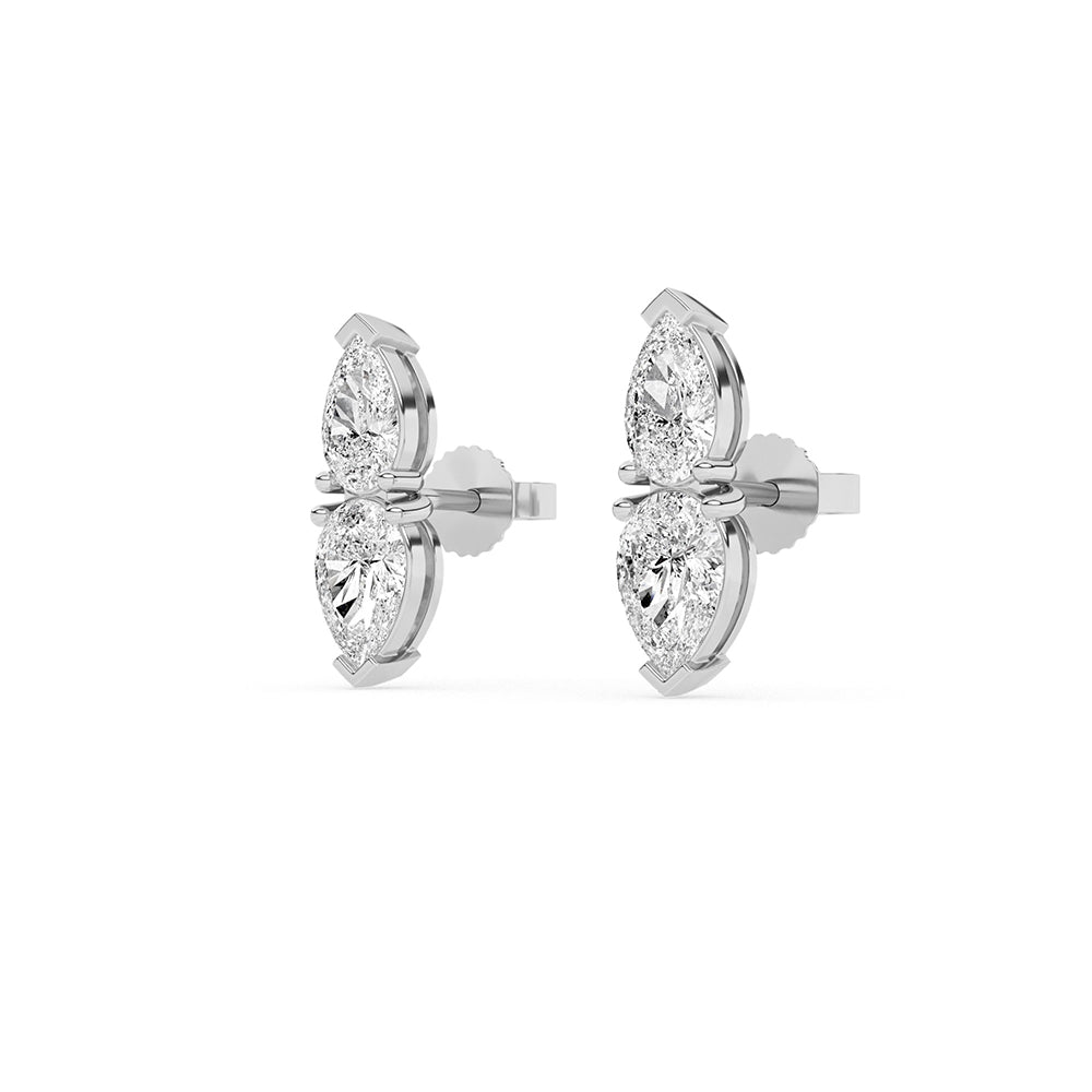 1.73 CTTW Lab Grown Diamond Stud Earring Available in 14k White Gold,14k Yellow Gold,14k Rose Gold