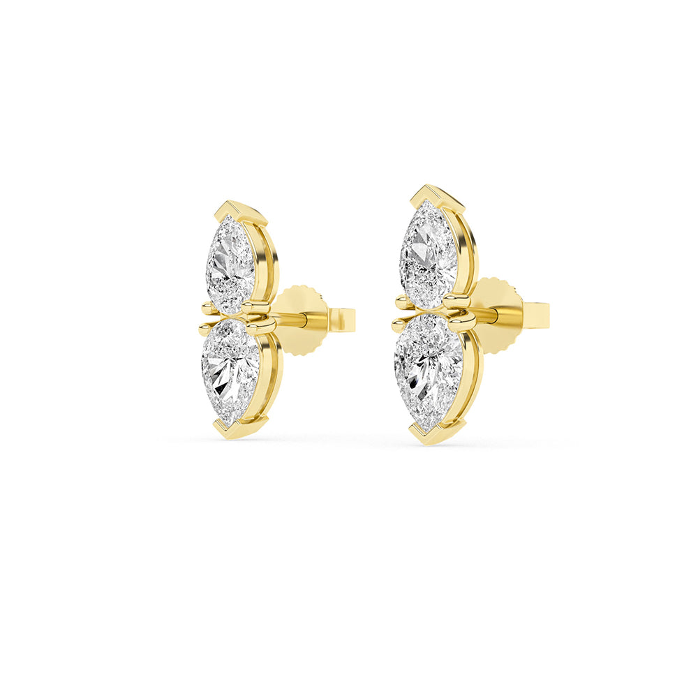 1.73 CTTW Lab Grown Diamond Stud Earring Available in 14k White Gold,14k Yellow Gold,14k Rose Gold