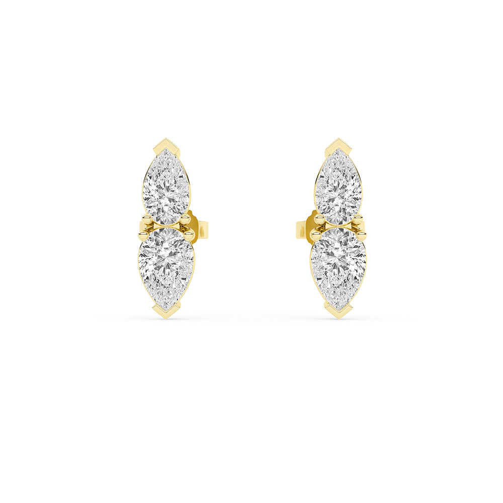 1.73 CTTW Lab Grown Diamond Stud Earring Available in 14k White Gold,14k Yellow Gold,14k Rose Gold