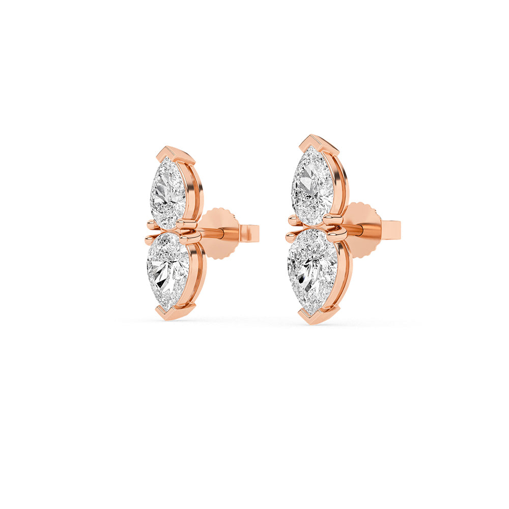 1.73 CTTW Lab Grown Diamond Stud Earring Available in 14k White Gold,14k Yellow Gold,14k Rose Gold