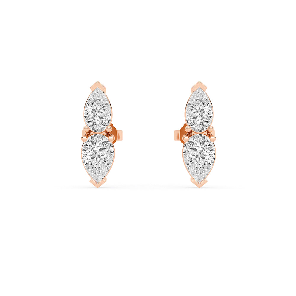 1.73 CTTW Lab Grown Diamond Stud Earring Available in 14k White Gold,14k Yellow Gold,14k Rose Gold