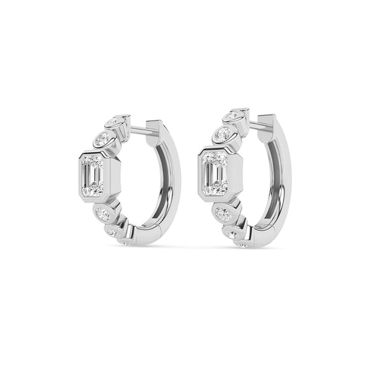 1.01 CTTW Lab Grown Diamond Hoop Earring Available in 14k White Gold,14k Yellow Gold,14k Rose Gold