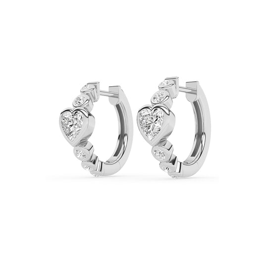 1.05 CTTW Lab Grown Diamond Hoop Earring Available in 14k White Gold,14k Yellow Gold,14k Rose Gold