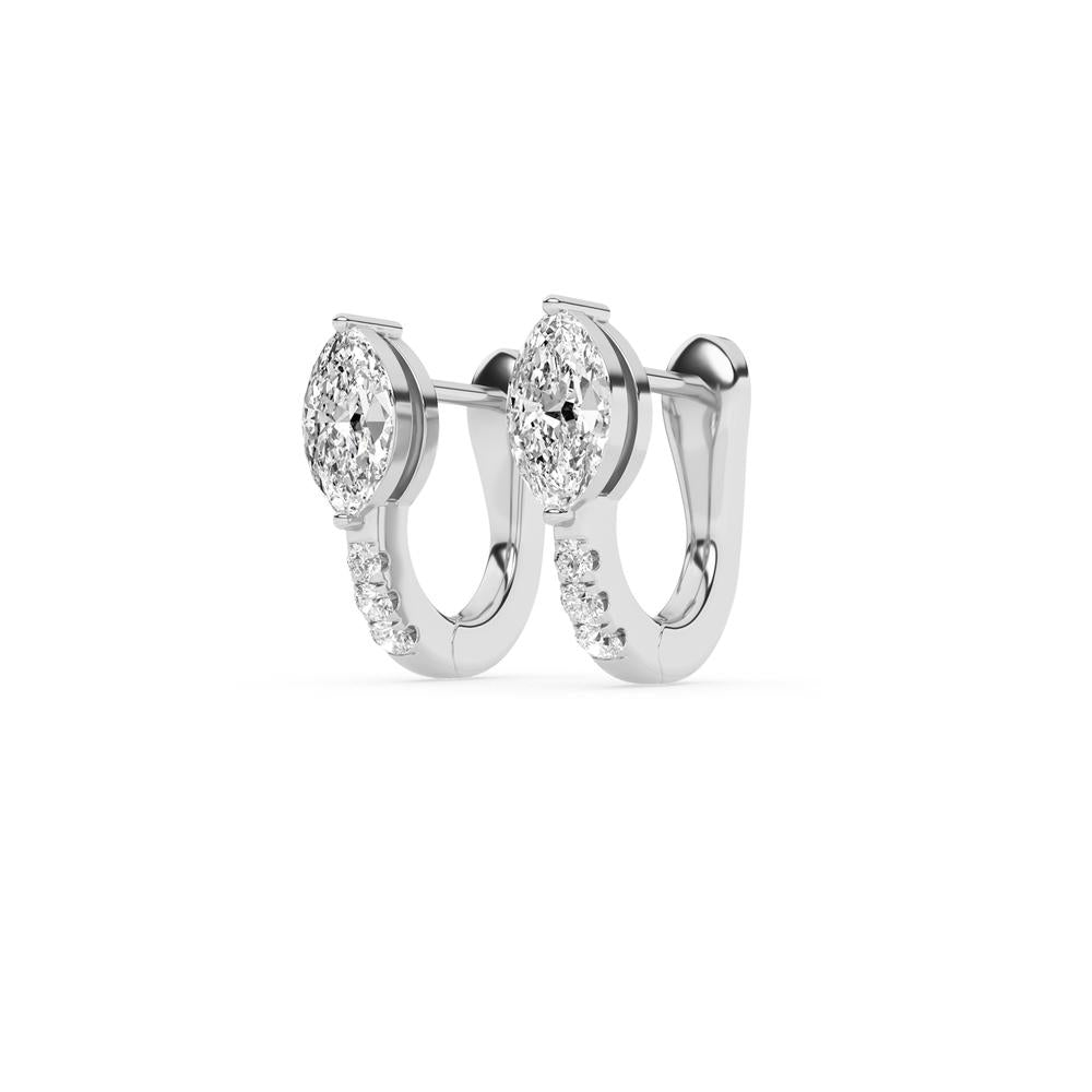 0.66 CTTW Lab Grown Diamond Hoop Earrings Available in 14k White Gold,14k Yellow Gold,14k Rose Gold