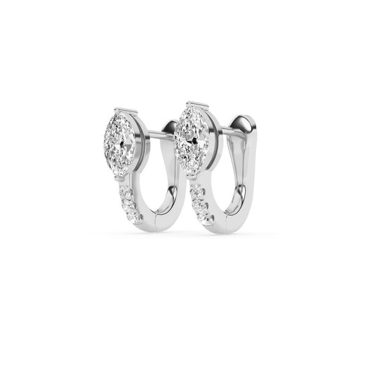 0.66 CTTW Lab Grown Diamond Hoop Earrings Available in 14k White Gold,14k Yellow Gold,14k Rose Gold