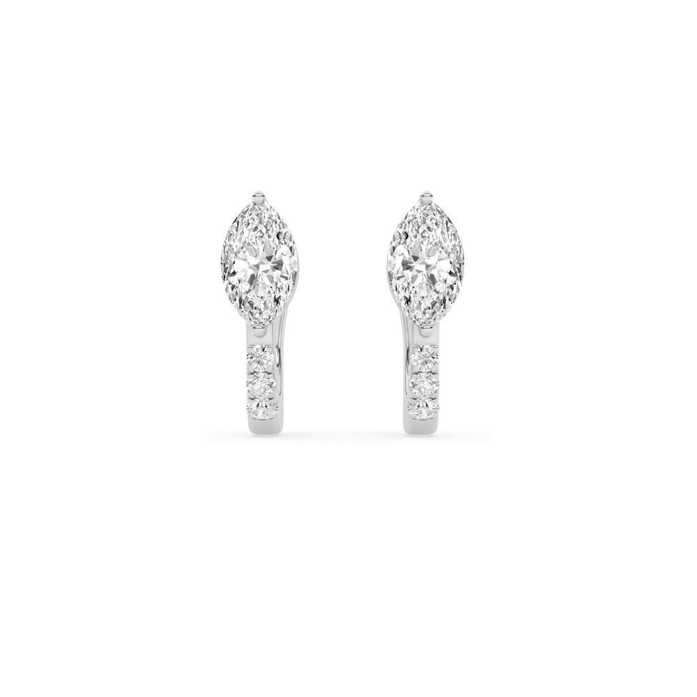 0.66 CTTW Lab Grown Diamond Hoop Earrings Available in 14k White Gold,14k Yellow Gold,14k Rose Gold