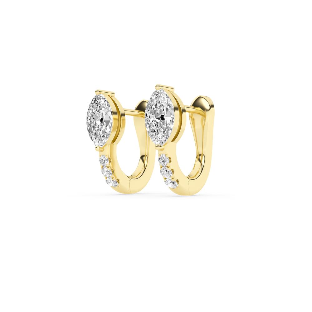 0.66 CTTW Lab Grown Diamond Hoop Earrings Available in 14k White Gold,14k Yellow Gold,14k Rose Gold