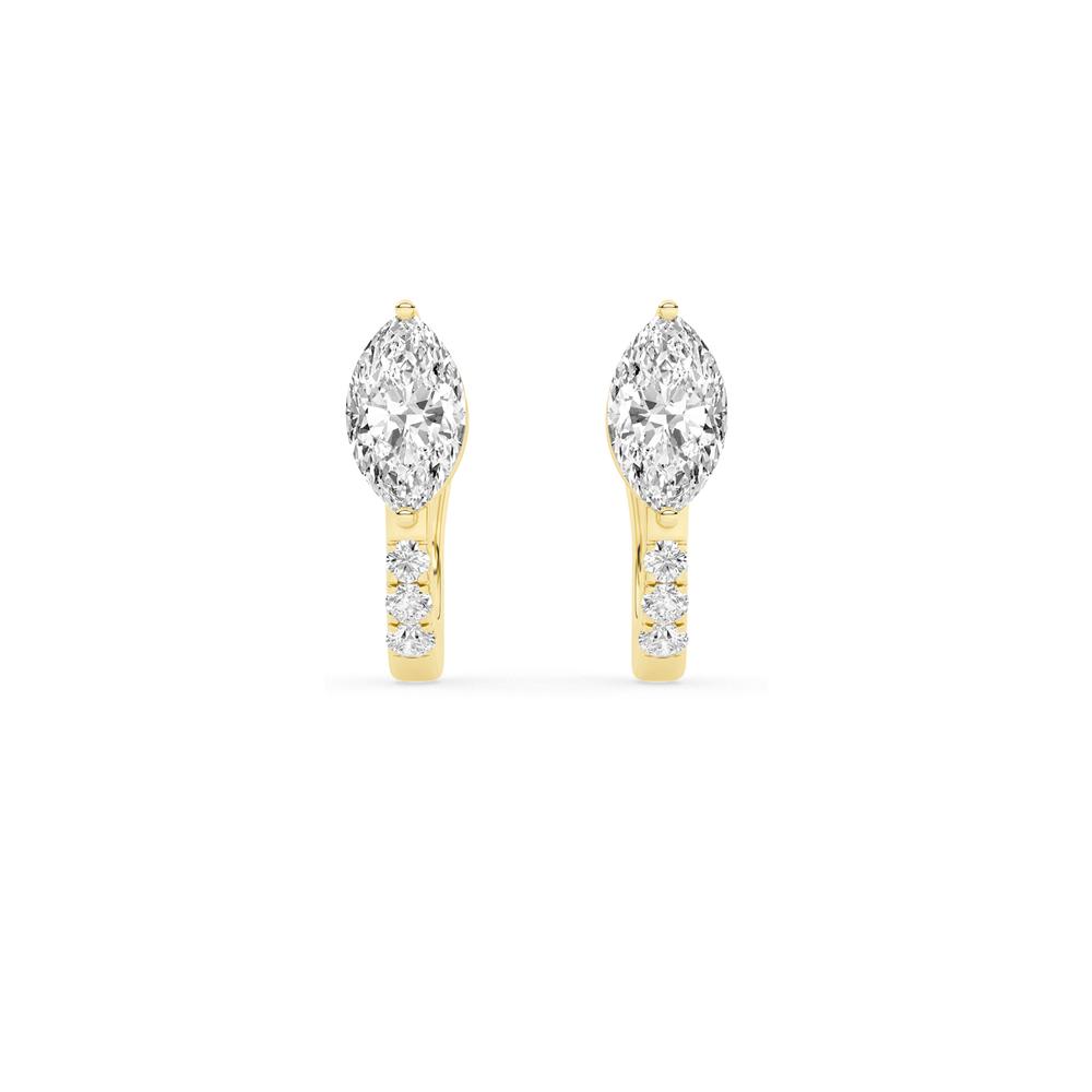 0.66 CTTW Lab Grown Diamond Hoop Earrings Available in 14k White Gold,14k Yellow Gold,14k Rose Gold