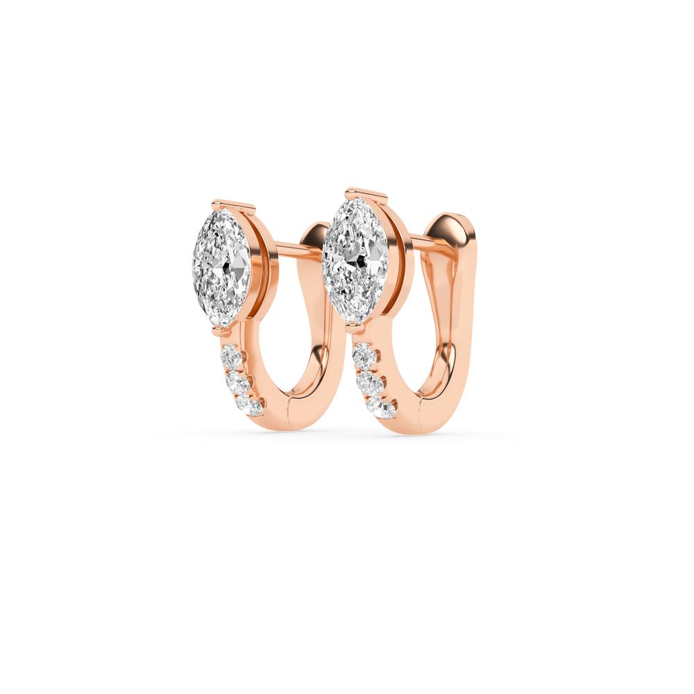 0.66 CTTW Lab Grown Diamond Hoop Earrings Available in 14k White Gold,14k Yellow Gold,14k Rose Gold