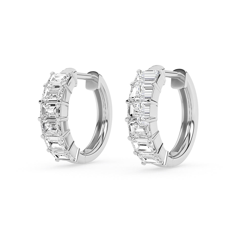 1.23 CTTW Lab Grown Diamond Hoop Earring Available in 14k White Gold,14k Yellow Gold,14k Rose Gold