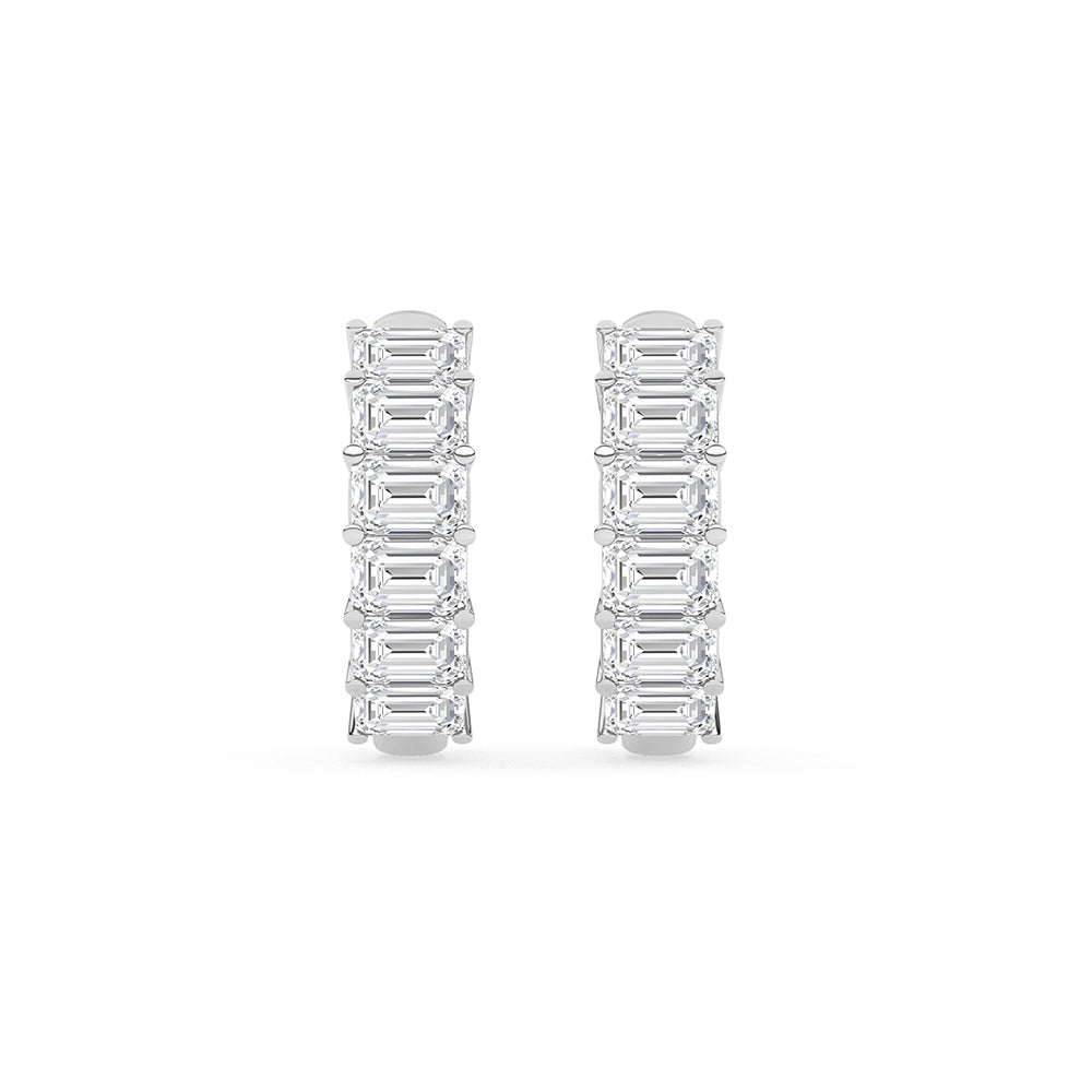 1.23 CTTW Lab Grown Diamond Hoop Earring Available in 14k White Gold,14k Yellow Gold,14k Rose Gold