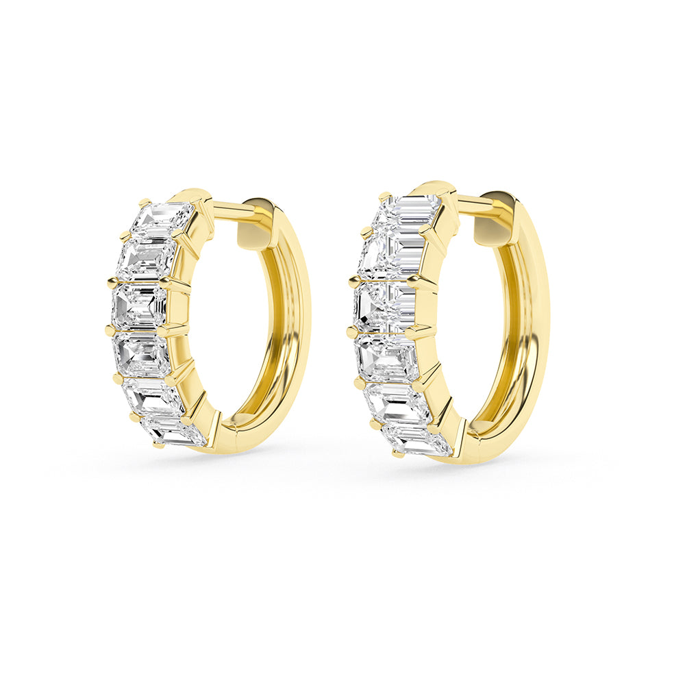 1.23 CTTW Lab Grown Diamond Hoop Earring Available in 14k White Gold,14k Yellow Gold,14k Rose Gold