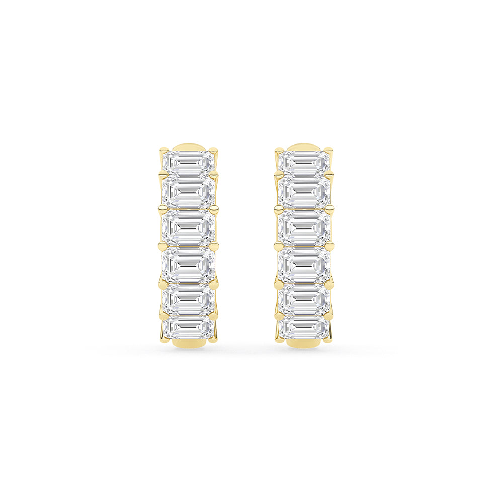 1.23 CTTW Lab Grown Diamond Hoop Earring Available in 14k White Gold,14k Yellow Gold,14k Rose Gold