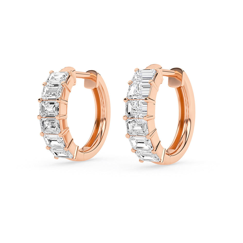 1.23 CTTW Lab Grown Diamond Hoop Earring Available in 14k White Gold,14k Yellow Gold,14k Rose Gold