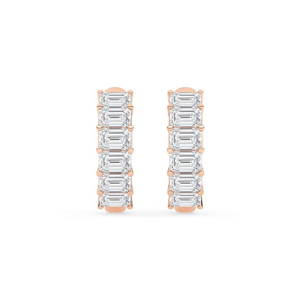 1.23 CTTW Lab Grown Diamond Hoop Earring Available in 14k White Gold,14k Yellow Gold,14k Rose Gold