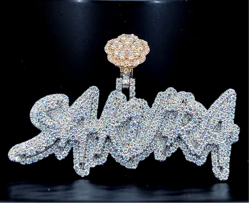 Custom Pendant Name Style Double Layer (Deposit)