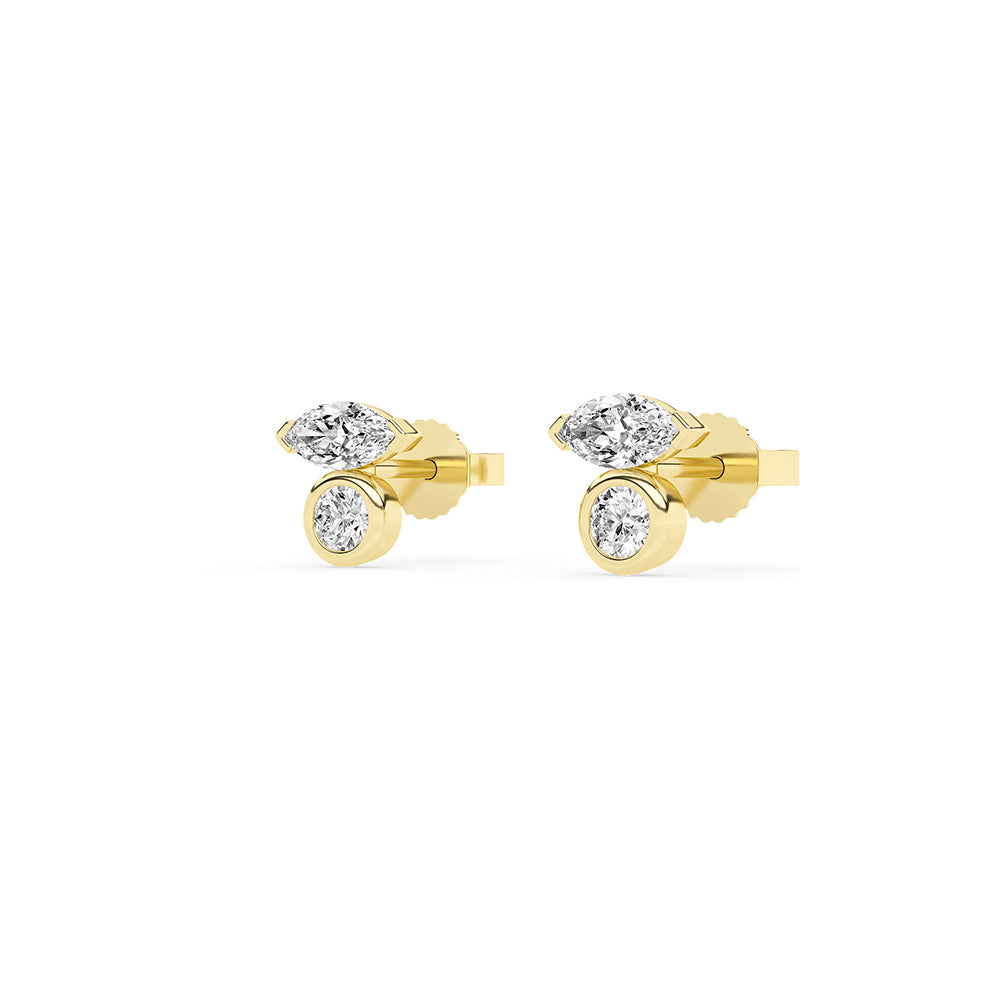 0.68 CTTW Lab Grown Diamond Stud Earring Available in 14k White Gold,14k Yellow Gold,14k Rose Gold