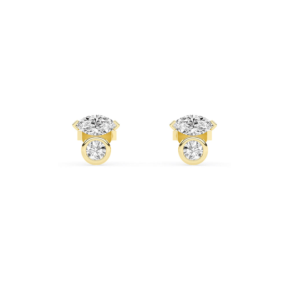 0.68 CTTW Lab Grown Diamond Stud Earring Available in 14k White Gold,14k Yellow Gold,14k Rose Gold
