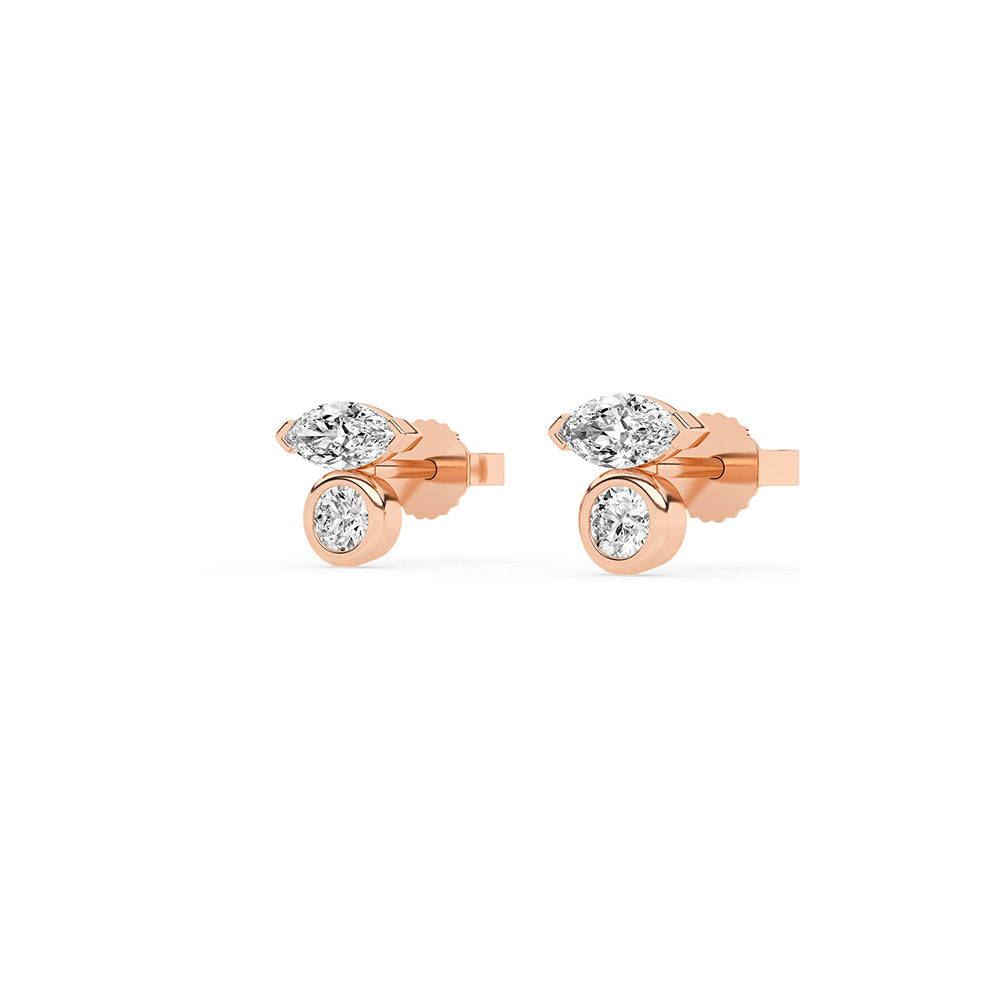 0.68 CTTW Lab Grown Diamond Stud Earring Available in 14k White Gold,14k Yellow Gold,14k Rose Gold
