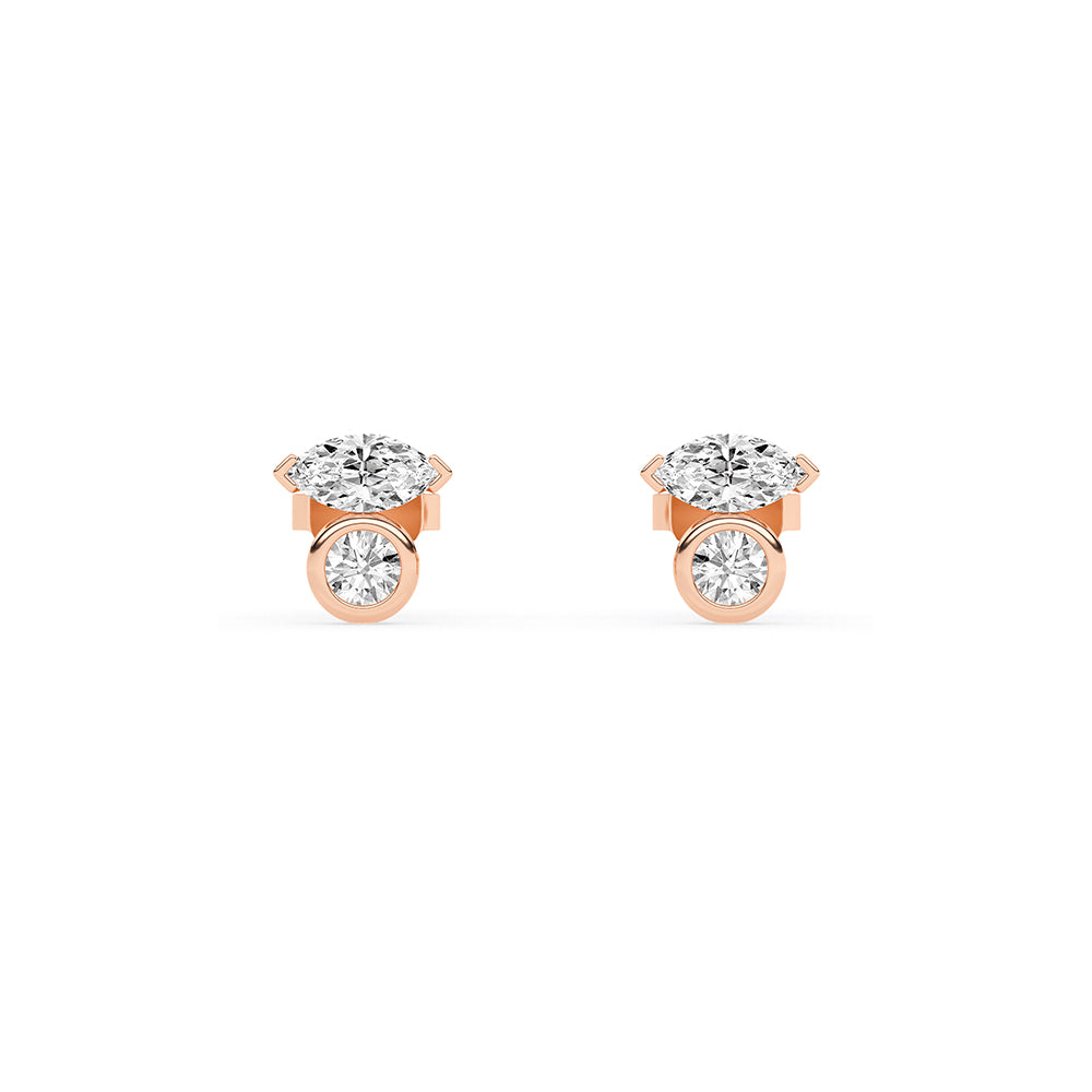 0.68 CTTW Lab Grown Diamond Stud Earring Available in 14k White Gold,14k Yellow Gold,14k Rose Gold
