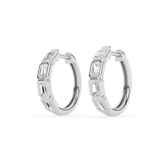 1.16 CTTW Lab Grown Diamond Hoop Earring Available in 14k White Gold,14k Yellow Gold,14k Rose Gold