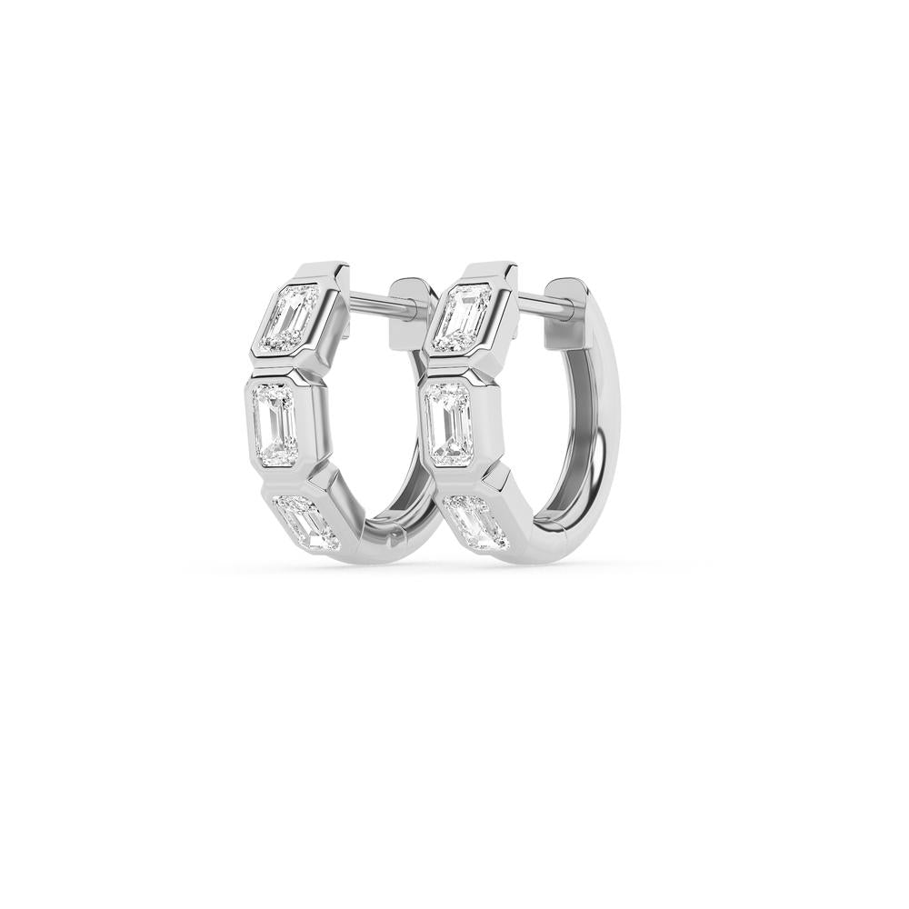0.68 CTTW Lab Grown Diamond Hoop Earrings Available in 14k White Gold,14k Yellow Gold,14k Rose Gold
