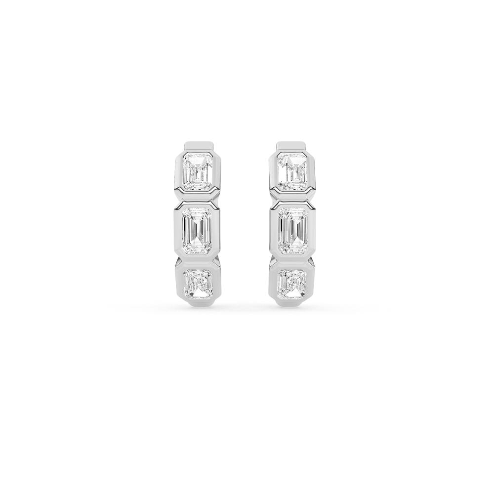 0.68 CTTW Lab Grown Diamond Hoop Earrings Available in 14k White Gold,14k Yellow Gold,14k Rose Gold