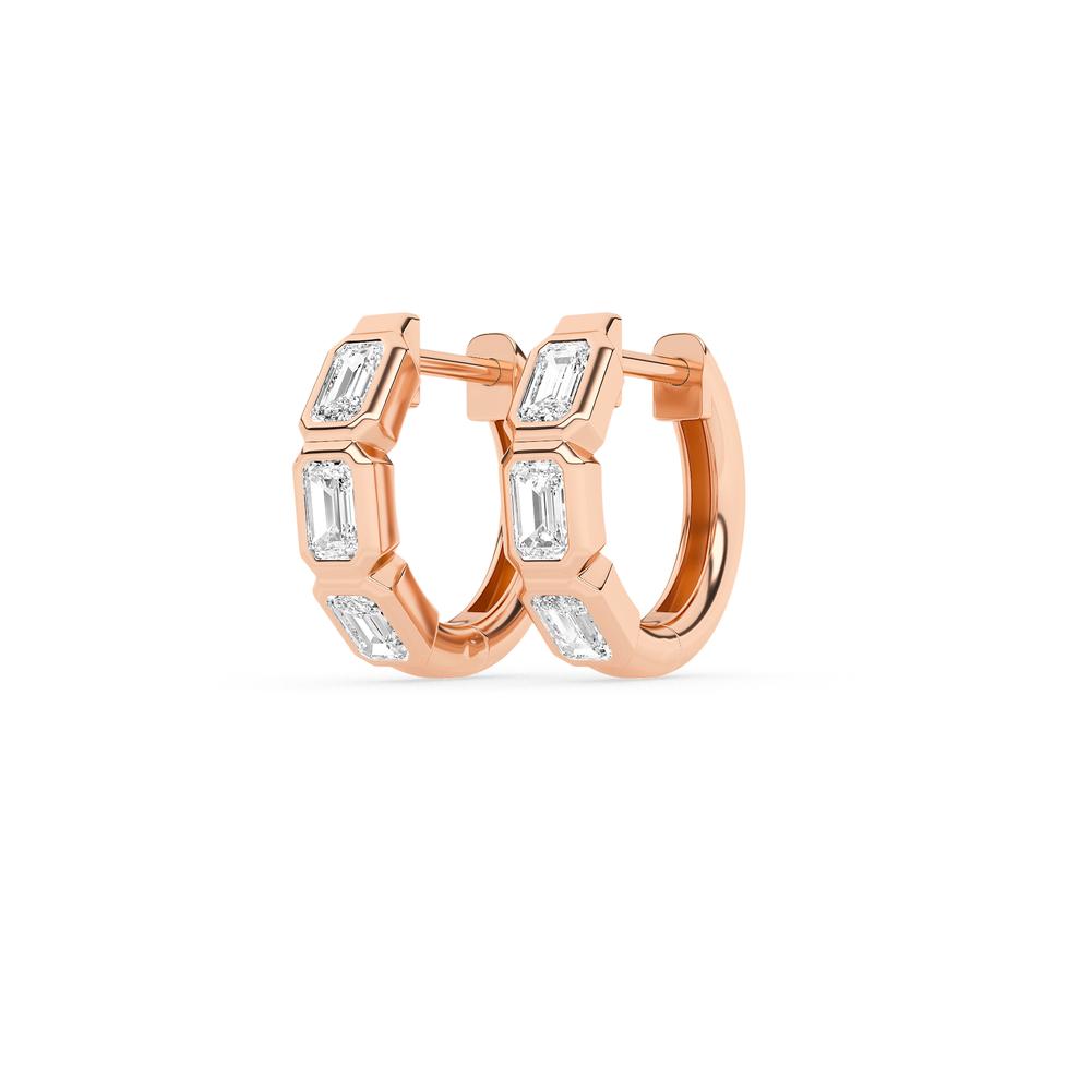 0.68 CTTW Lab Grown Diamond Hoop Earrings Available in 14k White Gold,14k Yellow Gold,14k Rose Gold