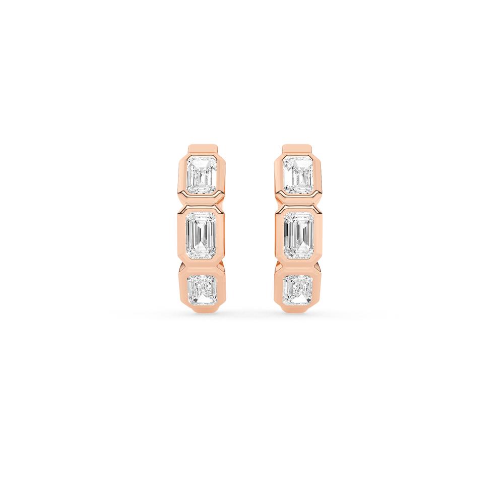 0.68 CTTW Lab Grown Diamond Hoop Earrings Available in 14k White Gold,14k Yellow Gold,14k Rose Gold