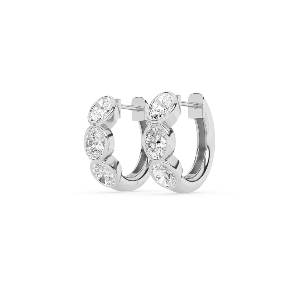 0.6 CTTW Lab Grown Diamond Hoop Earrings Available in 14k White Gold,14k Yellow Gold,14k Rose Gold