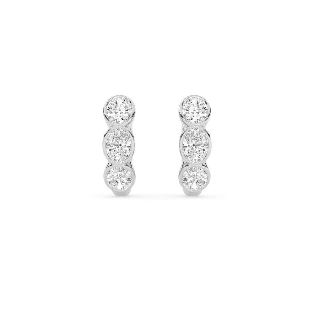 0.6 CTTW Lab Grown Diamond Hoop Earrings Available in 14k White Gold,14k Yellow Gold,14k Rose Gold