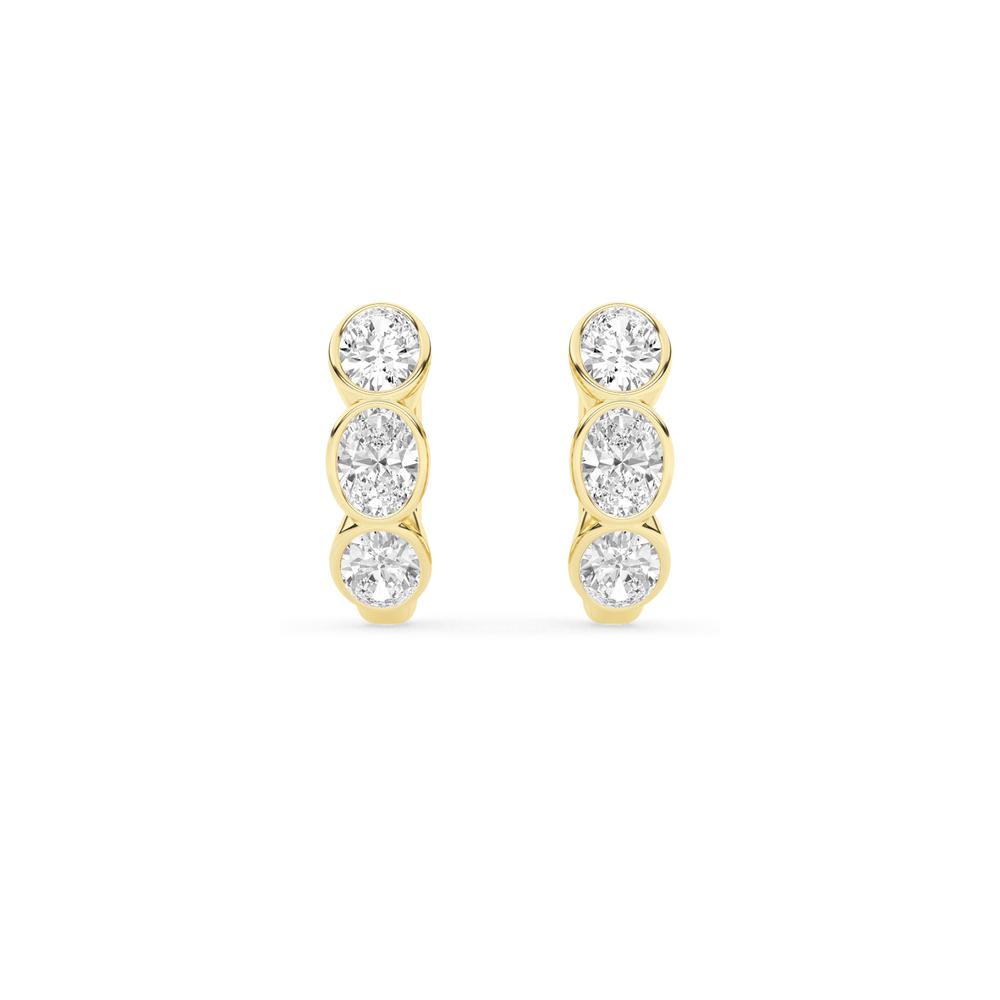 0.6 CTTW Lab Grown Diamond Hoop Earrings Available in 14k White Gold,14k Yellow Gold,14k Rose Gold