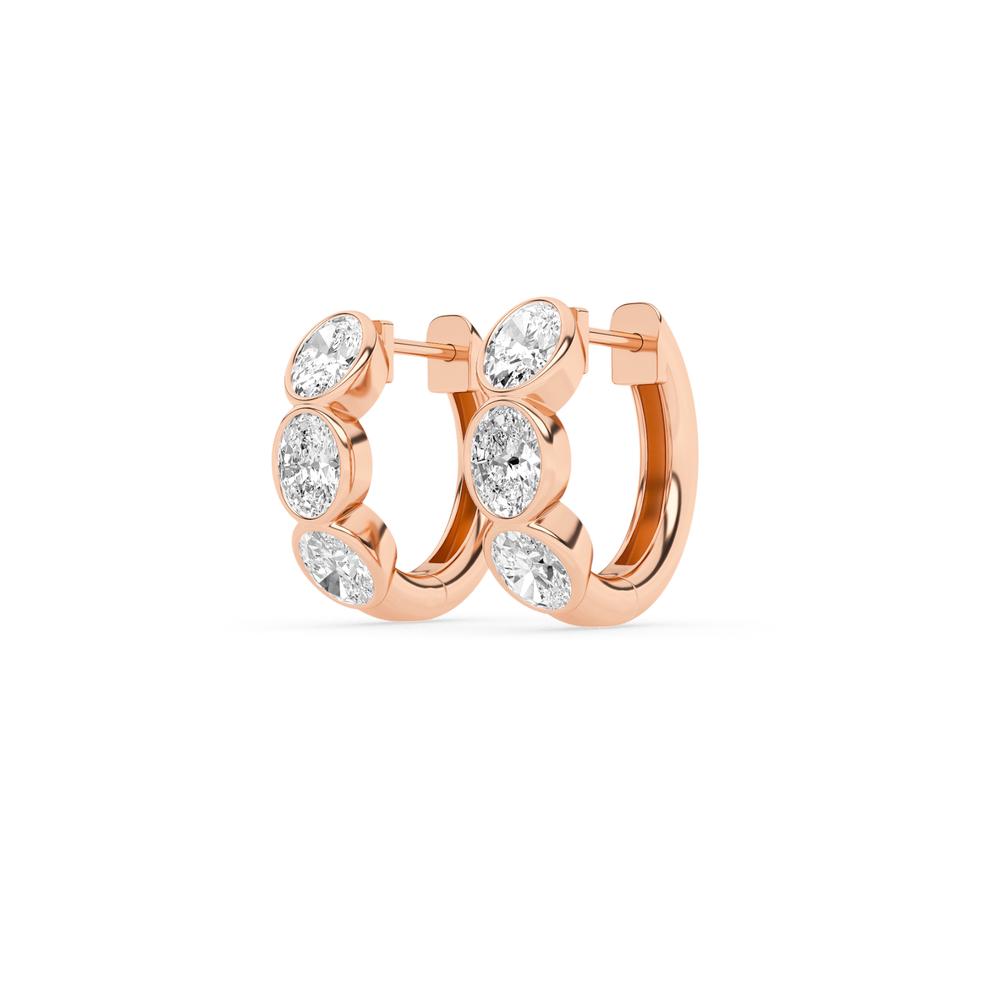 0.6 CTTW Lab Grown Diamond Hoop Earrings Available in 14k White Gold,14k Yellow Gold,14k Rose Gold