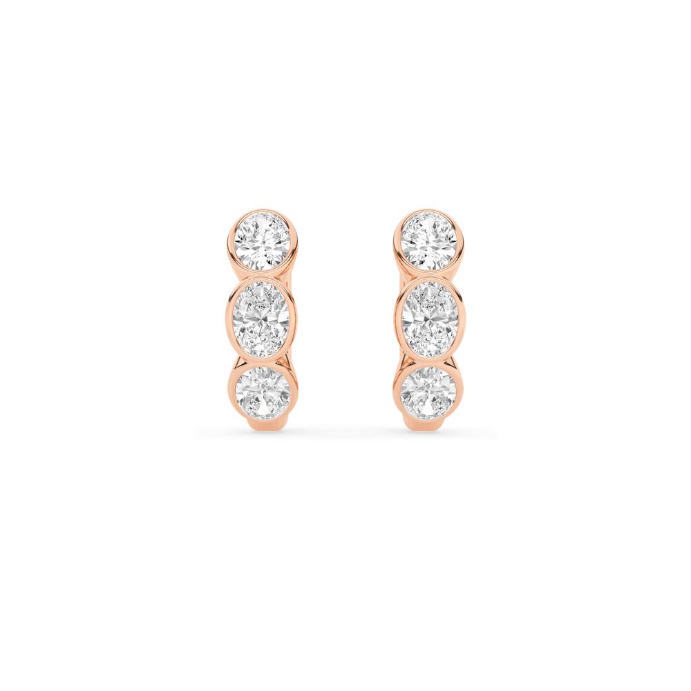 0.6 CTTW Lab Grown Diamond Hoop Earrings Available in 14k White Gold,14k Yellow Gold,14k Rose Gold