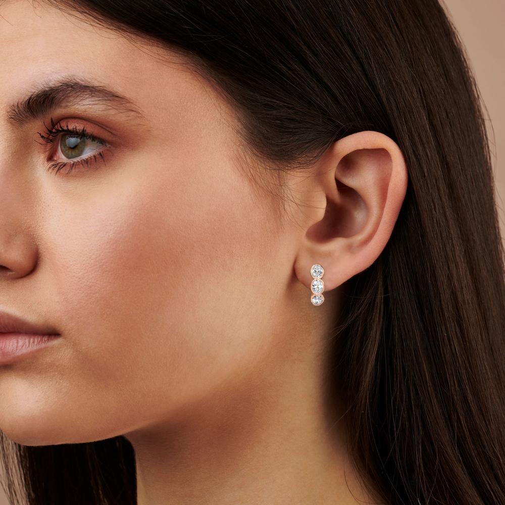 0.6 CTTW Lab Grown Diamond Hoop Earrings Available in 14k White Gold,14k Yellow Gold,14k Rose Gold