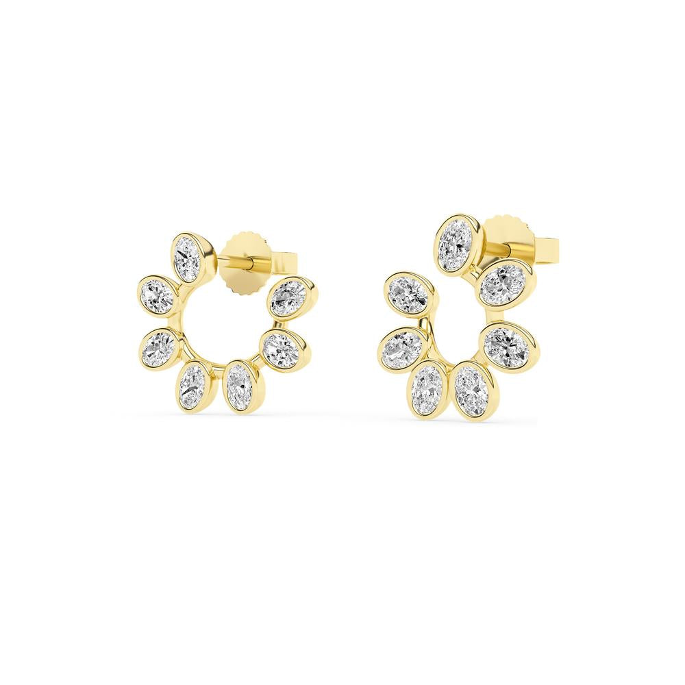 0.73 CTTW Lab Grown Diamond Stud Earrings Available in 14k White Gold,14k Yellow Gold,14k Rose Gold
